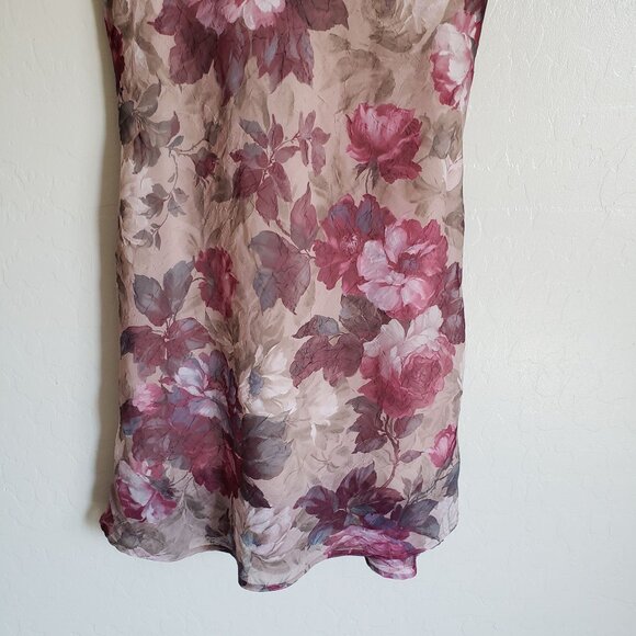 Vintage 90's Y2K Connected Floral Flowy Midi Dress 10 Romantic Whimsigoth Fairy - Picture 5 of 12